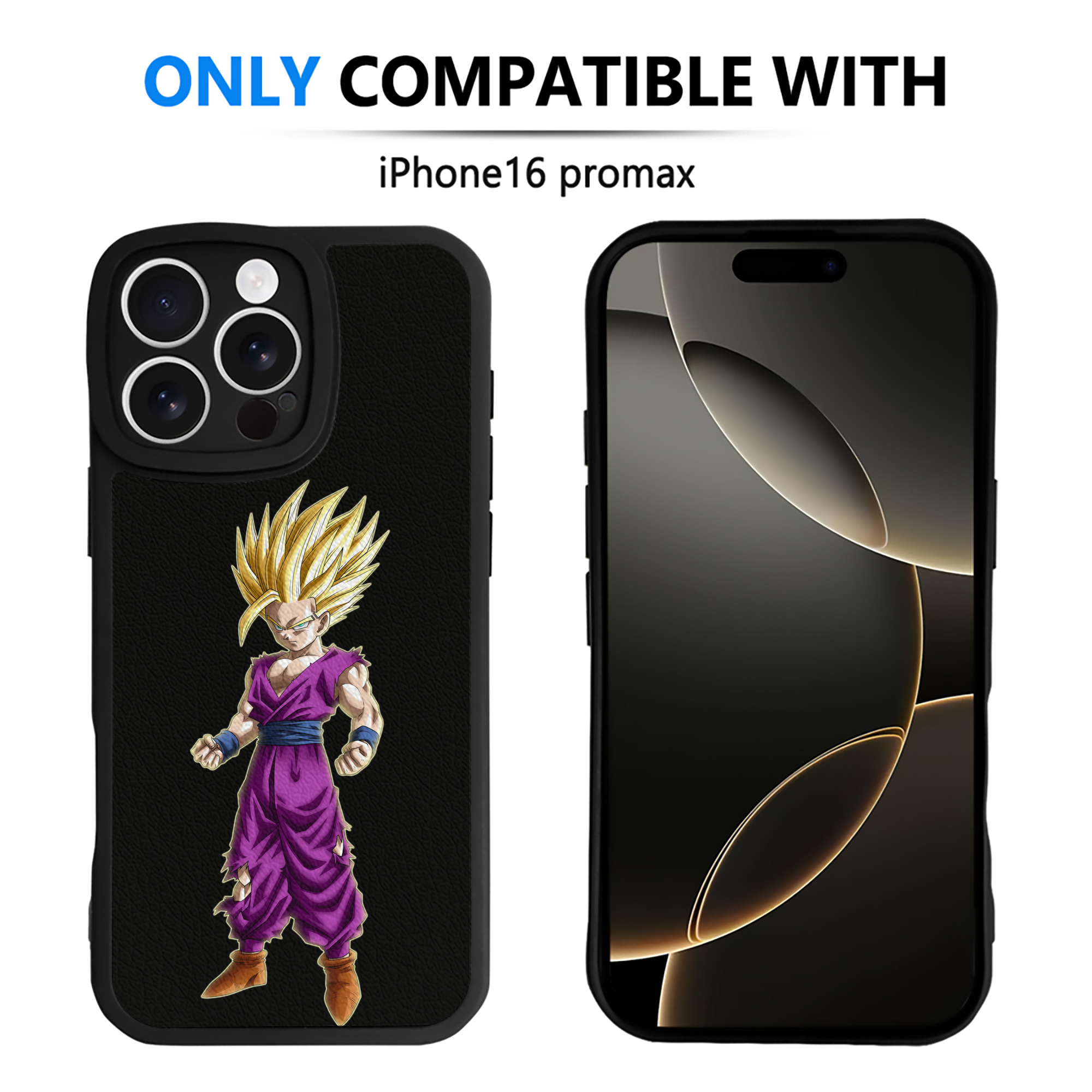（画像用） ドラゴンボール 孫 悟飯（そんごはん）DRAGON BALL Son Gohan 【iPhone 16シリーズ対応】シリコンスマホケース（レザー調） 材質：シリコン